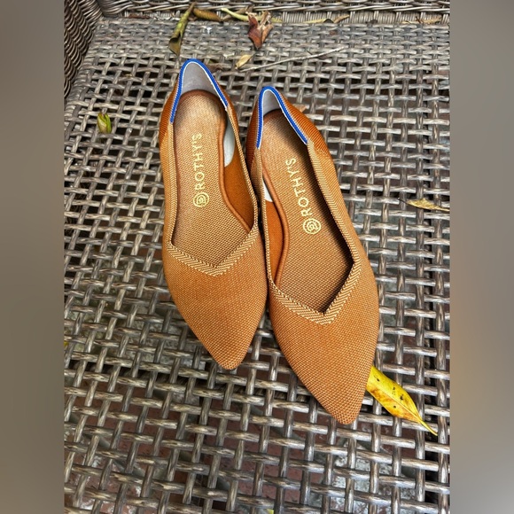 Rothy's The Point in Fawn Ballet Flat Amber Rust - Picture 10 of 10